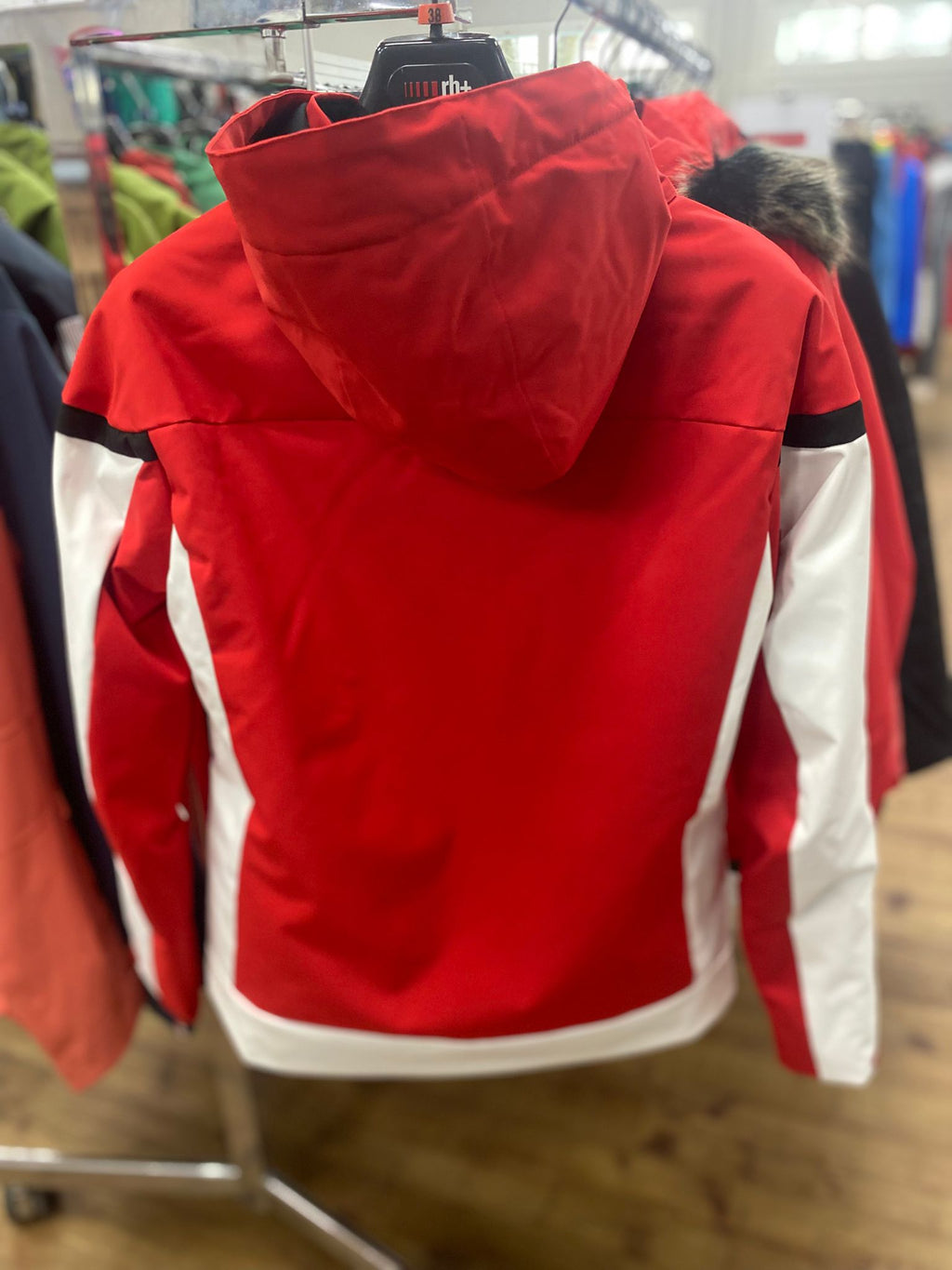 Rot/weisse Ski-Jacke Damen Marke: Descente